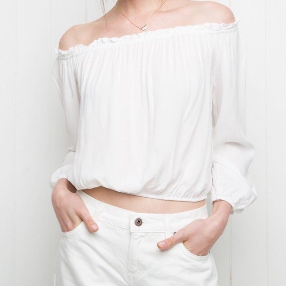 White Off the Shoulder Top